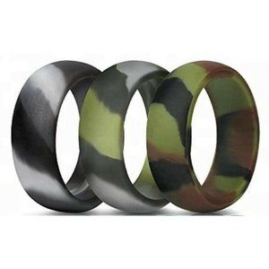 Silicone Wedding Rings (Set of 3) Color
